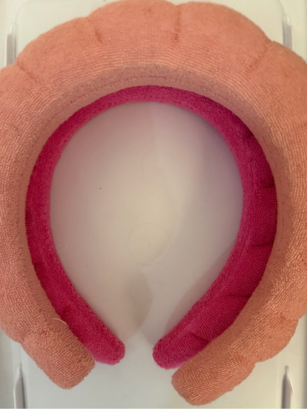 Plush Two-Tone Pink Headband for Women 2 pieces